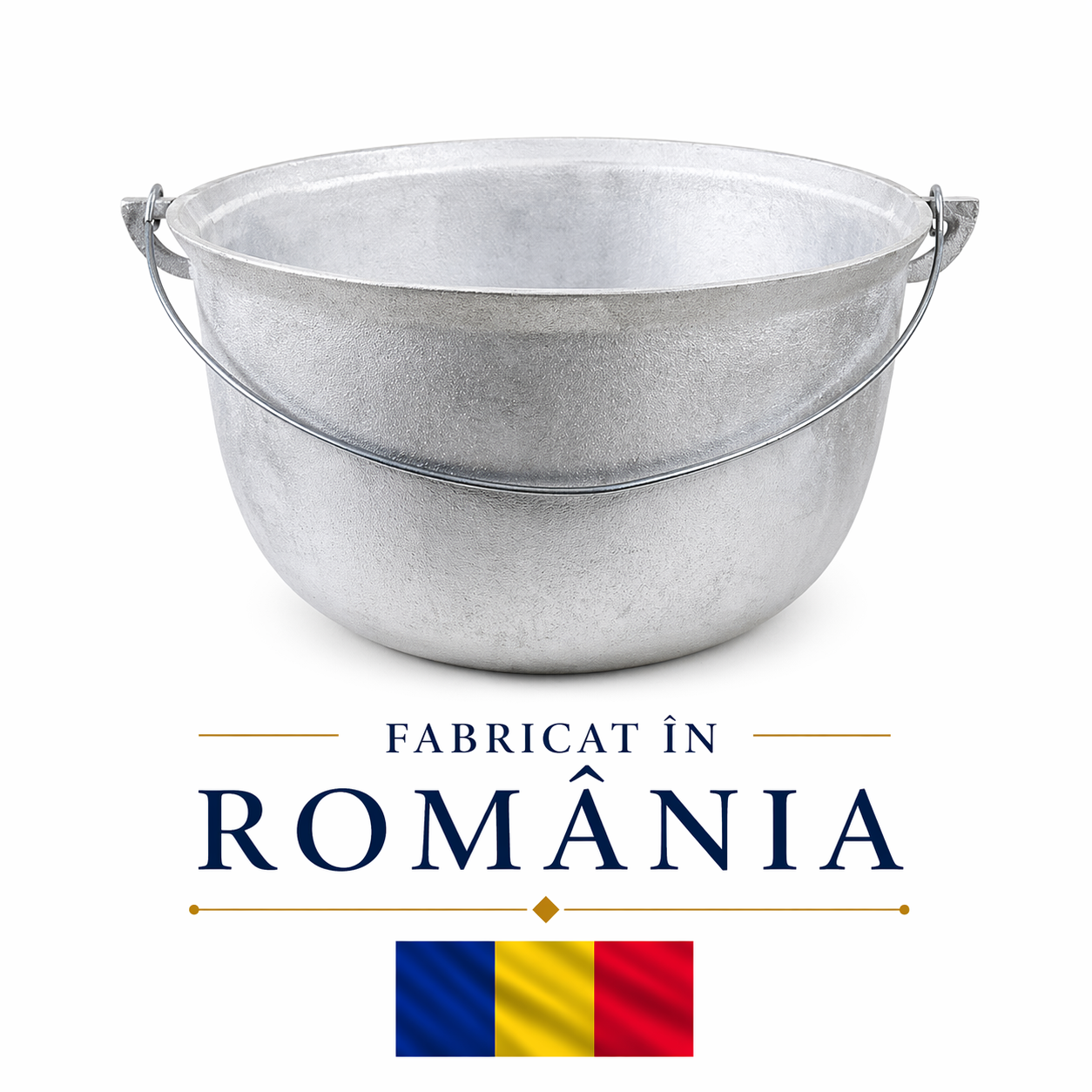 Ceaun tuci aluminiu alimentar, capacitate 20L, fund rotund