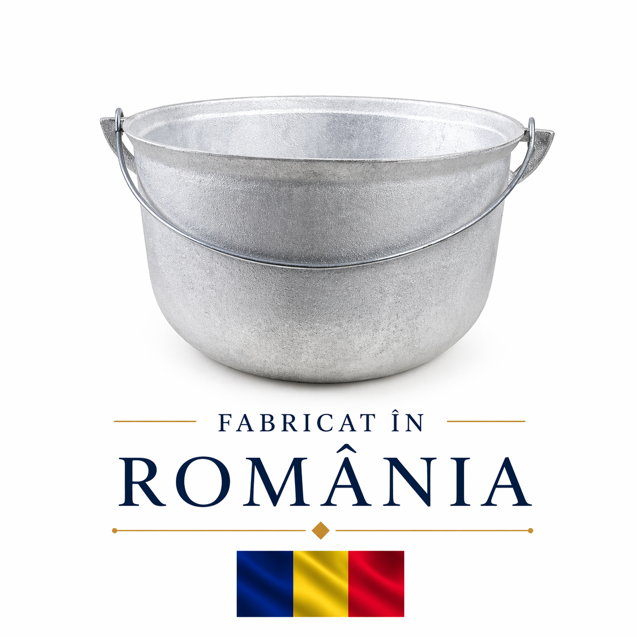 Ceaun tuci aluminiu alimentar, capacitate 6L, fund rotund