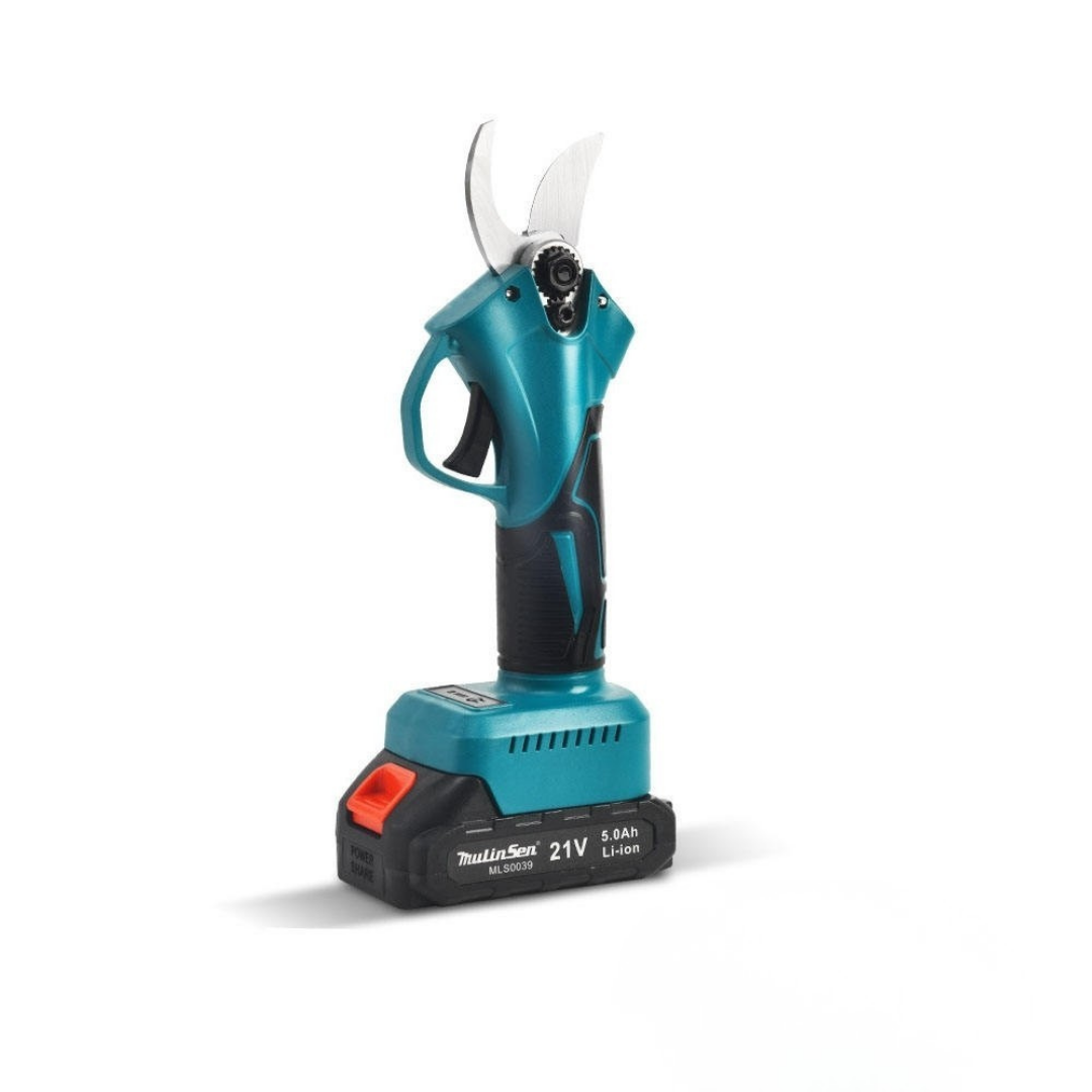 Set Profesional Foarfecă Electrică + Mini Drujbă 6” pentru Grădinărit – 48V, Braț Telescopic 2,13 m, 2 Acumulatori