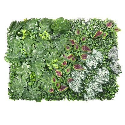 Panou decorativ cu plante verzi artificiale, paravan tip gard viu, 60 x 40 cm