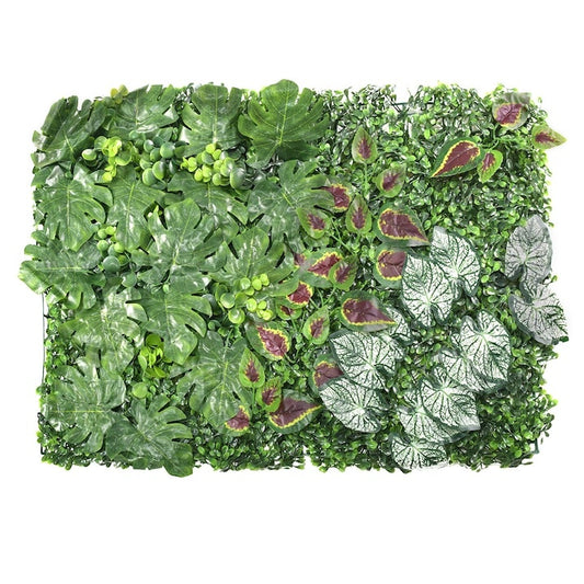 Panou decorativ cu plante verzi artificiale, paravan tip gard viu, 60 x 40 cm