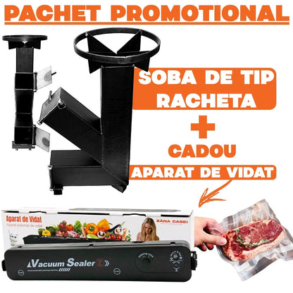 Sobă tip rachetă – Compactă, eficientă și versatilă - Produs original fabricat in Romania. Zanacasei