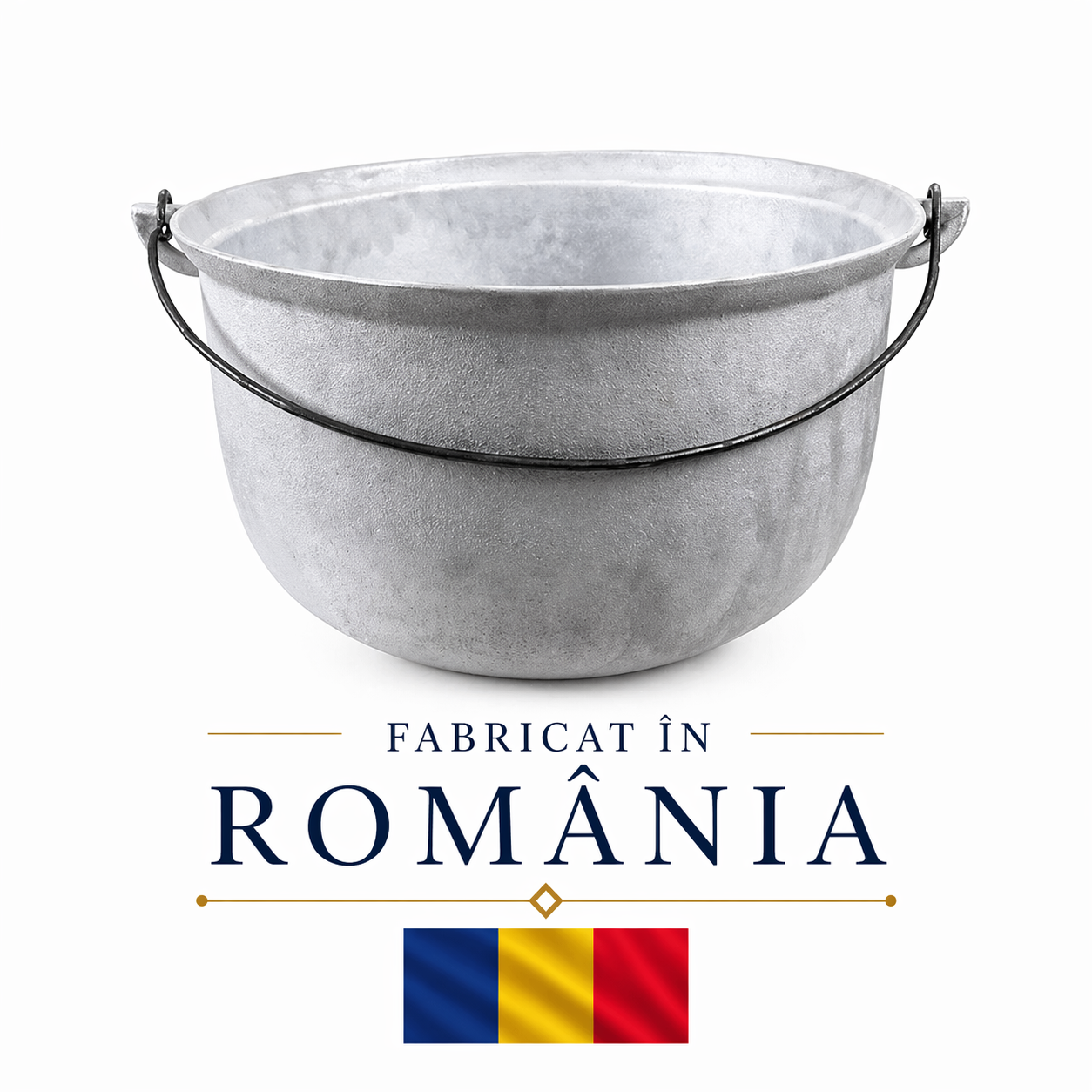 Ceaun aluminiu alimentar, capacitate 30L, fund rotund